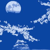 「荒城の月」イメージの チラシ です